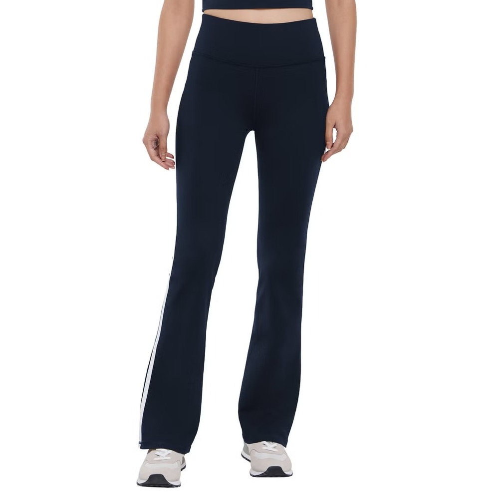 GapFit Womens Flare Legging with Piping Navy Blue Size Medium NWT
